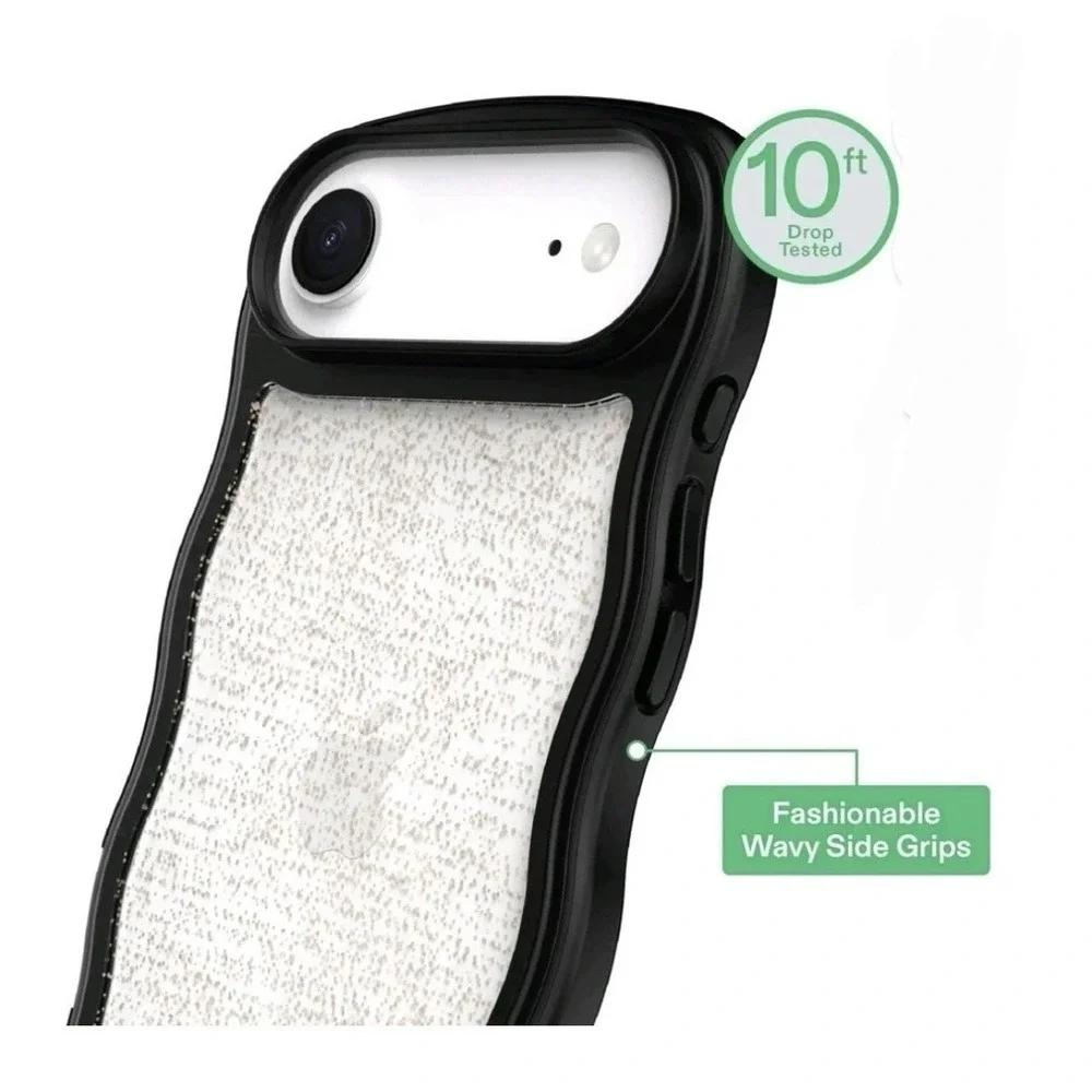 ONN Wavy Grip Glitter Phone Case for iPhone Air 2025 6.6